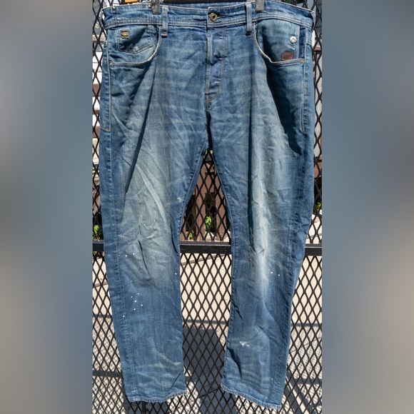 LIKE NEW-LIGHT BLUE WASH G-STAR DENIM JEANS: WORN ONCE - Picture 1 of 4